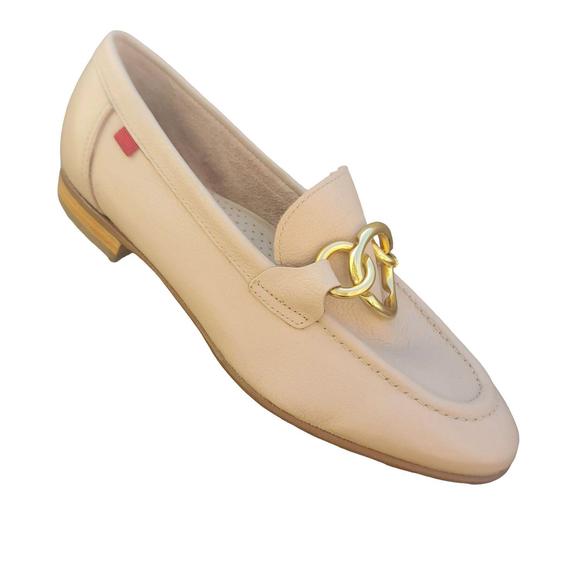 Mocassin femme en cuir véritable Camel 105 - Belym Camel